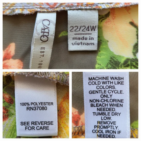 CATO Olive Green and Peach Floral Kimono - Plus Size 22/24W or 3X - Picture 8 of 10